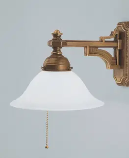 Nástenné svietidlá Berliner Messinglampen Nástenné svietidlo Gustave z mosadze