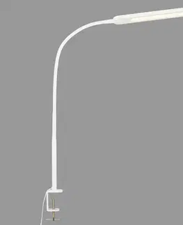 Stolové lampy s klipom Briloner Upínacia LED lampa Servo, stmievateľná, CCT, biela