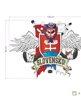 Nálepky na stenu Samolepka na stenu Slovensko hokej