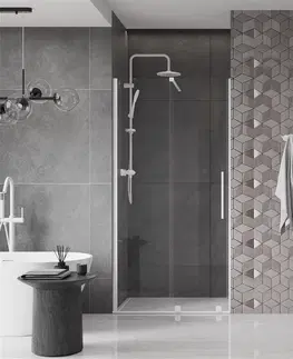 Sprchovacie kúty MEXEN/S - Velár posuvné sprchové dvere 90, transparent, biela 871-090-000-01-20