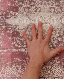 Koberce a koberčeky KONDELA Veldar koberec 160x230 cm vínovočervená