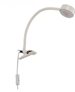 Stolové lampy s klipom Lindby Svietidlo Jyla, biele, GX53, 4000K, flexibilné rameno 