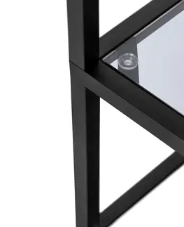 Buffets & Sideboards Dizajnový konzolový regál so sklenenými priehradkami