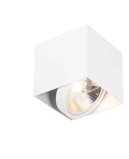Nastenne lampy Dizajnové bodové biele štvorcové AR111 - Box