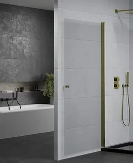 Vane MEXEN/S - Pretória sprchovací kút 80x70, transparent, zlatá + sprchová vanička vrátane sifónu 852-080-070-50-00-4070G