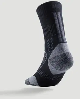bedminton Športové ponožky RS 900 vysoké 3 páry čierno-sivé
