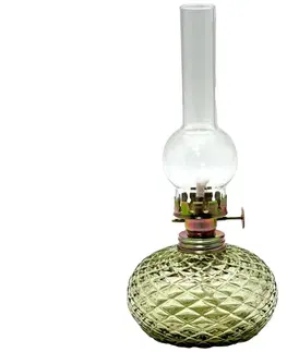Lampy Floriánova huť Petrolejová lampa Eliška 20 cm lesná zelená 