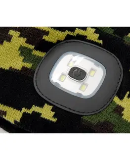 Svetlá a baterky Cattara Čiapka s LED svietidlom Army, zelená