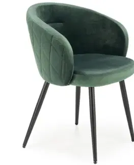 Čalúnené stoličky Stolička W167 zelená