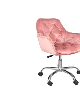 Kancelárske stoličky a kreslá Signal Kancelárska stolička Q-190 VELVET Farba: Ružová