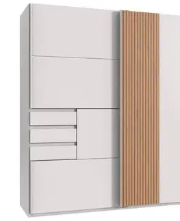 Skrine a skrinky Skriňa s posuvnými dverami Coburg Dub Artisan/biela 180