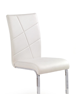 Jedálenské stoličky HALMAR K108 jedálenská stolička biela / chróm