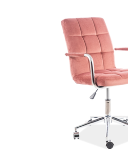Kancelárske stoličky Kancelárska stolička Q-022 Signal Svetlo ružová