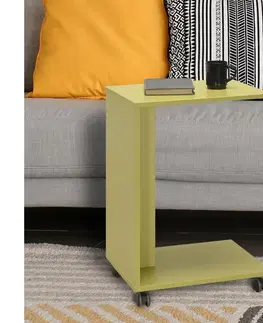 Odkladacie stolíky Adore Furniture Odkladací stolík 65x35 cm zelená 