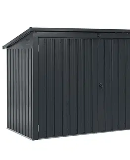 Kompostéry Juskys Box Namur 1,9m na smetné nádoby˛ sivá z kovu