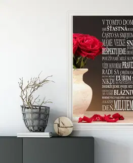 Tapety na stenu Samolepiace tapety citáty - Domov..., a lupene