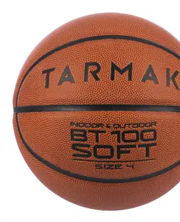 lopty Basketbalová lopta BT100 veľkosť 4, pre deti do 6 rokov oranžová