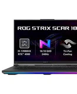 Notebooky ASUS ROG Strix SCAR 18 i9-13980HX, 18", 32 GB 1TB SSD, Win11 Home, čierny G834JZ-NEBULA020W