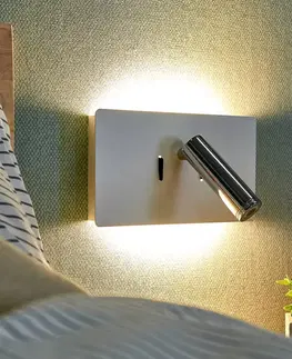 Nástenné svietidlá Lucande Nástenné LED svietidlo Elske s lampou na čítanie