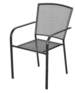 Záhradné stoličky a kreslá DEOKORK Kovová stolička MAYA (čierna)