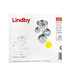 Svietidlá Lindby Lindby - Luster na tyči RAVENA 2xE27/40W/230V + 2xE27/25W 