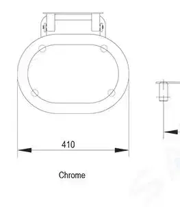 Kúpeľňa RAVAK - Ovo Chrome Sprchové sedadlo 410 mmx375 mmx130 mm – chróm/nehrdzavejúca oceľ B8F0000029