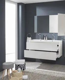 Kúpeľňový nábytok MEREO - Aira, kúpeľňová skrinka s keramickým umývadlom 81 cm, dub Kronberg CN721
