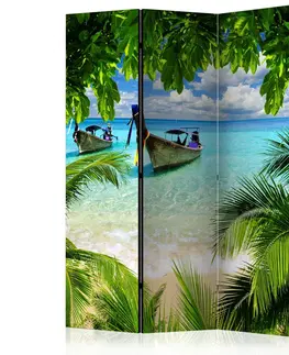 Paravány Paraván Tropical Paradise Dekorhome 135x172 cm (3-dielny)