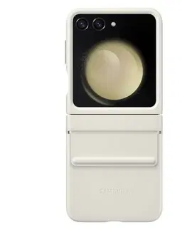 Puzdrá na mobilné telefóny Puzdro Eco-Leather Cover pre Samsung Galaxy Z Flip5, cream EF-VF731PUEGWW
