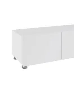 TV stolíky a steny Konsimo Sp. z o.o. Sp. k. TV stolík PAVO 37x100 cm lesklá biela 