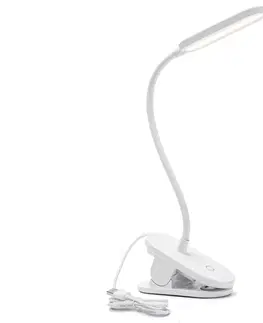 Lampy  B.V.  - LED Stmievateľná stolná lampa s klipom LED/2,5W/5V biela 
