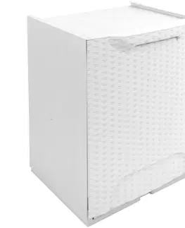 Úložné boxy Artplast Úložný výklopný box RATTAN 34 x 29 x 47 cm, biela