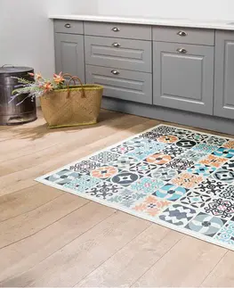 Koberce a rohožky Vinylový koberec, viacfarebný motív dlaždice