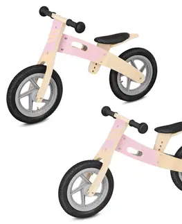 Odrážadlá Detské drevené odrážadlo SPOKEY Woo-Ride Duo - ružové