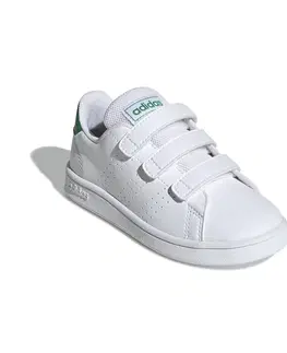 detské tenisky Detská tenisová obuv Neo Advantage Clean bielo-zelená