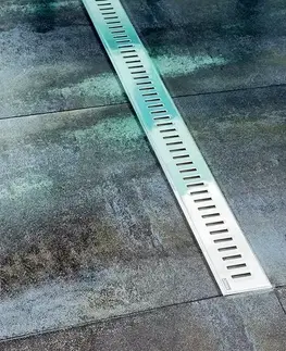 Sprchovacie kúty RAVAK - Zebra Odtokový žľab s mriežkou z nehrdzavejúcej ocele, 850 mm, plast X01434