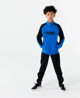 nohavice Chlapčenská súprava na cvičenie čierno-modrá