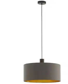 Závesné svietidlá EGLO Závesná lampa Concessa cappuccino/zlatá Ø 53 cm
