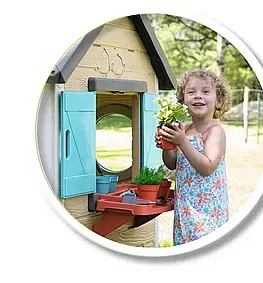 Detské záhradné PVC domčeky DEOKORK Domček záhradnícky rozšíriteľný