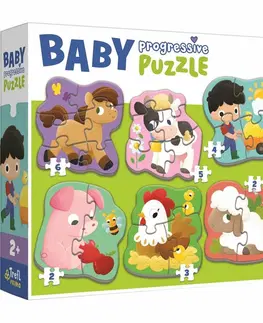 Puzzle Trefl Baby puzzle Farma, 6v1 (2-6 dielikov)