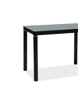 Jedálenské stoly GALON sklenený jedálenský stôl 100 x 60, čierna