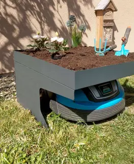 Záhrada Garáž pre robotickú kosačku G60 XL Strieborná / sivá