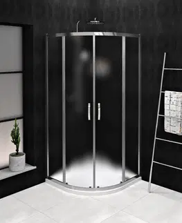 Sprchové dvere GELCO - SIGMA SIMPLY štvrťkruhová sprchová zástena 900x900, R550, sklo Brick GS6590