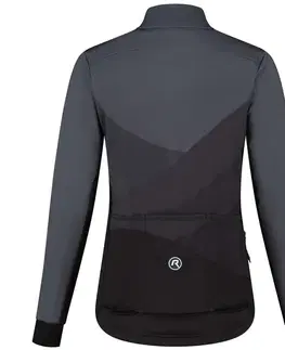 Cyklistické bundy a vesty Dámska športová bunda Rogelli FARAH voľnejšieho strihu, čierna