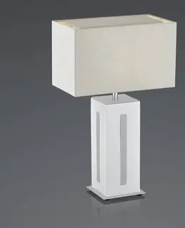 Stolové lampy BANKAMP BANKAMP Karlo stolná lampa biela/sivá, výška 56 cm
