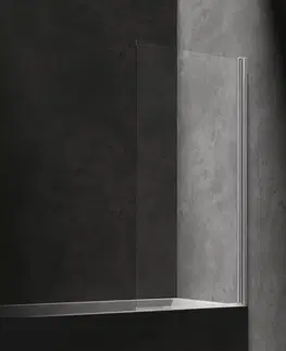 Sprchové dvere OMNIRES - KENTON Jednokrídlová vaňová zástena, 70 cm chróm / transparent /CRTR/ MP75CRTR