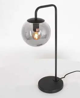 Stolové lampy Steinhauer Stolová lampa Bollique tienidlo z dymového skla