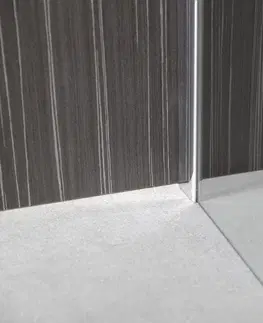 Kúpeľňa AQUALINE - WALK-IN stena na inštaláciu na múr so vzperou, jednodielna, 700 mm, sklo číre WI071