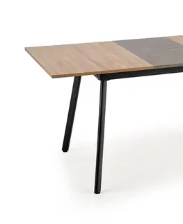 Jedálenské stoly HALMAR Albon rozkladací jedálenský stôl dub sonoma / sivá