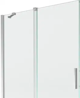 Sprchové dvere MEXEN/S - Velar Dvojkrídlová posuvná vaňová zástena 120 x 150 cm, transparent, chróm 896-120-000-01-01